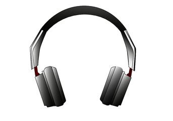 music headphones in vector format. the music. can be used as cover symbol, song background, logo , stereo