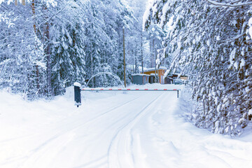 barrier is closed in winter