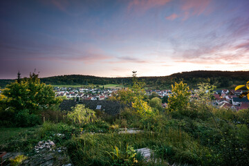 beautiful landscape an view on village