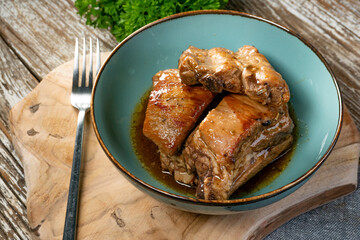 Braised pork ribs.
