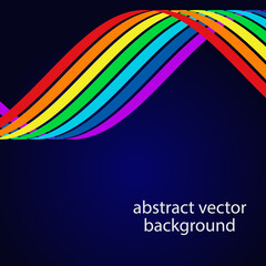 The background of the rainbow lines. Vector illustration for your business presentations.