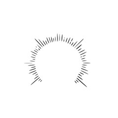 sunburst. Sunrise firework sunset sun ray shape explosion bursting vintage vector illustration on white background 