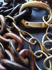 close up of a chain
