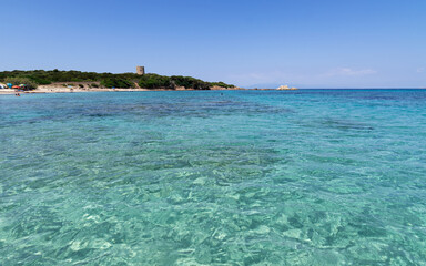 Fototapeta na wymiar Panorama of Vignola Beach in Sardinia