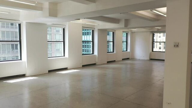 View of an Empty White Office