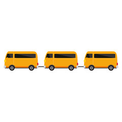 school bus isolated on white background, flat design icon back to school concept vector illustration 