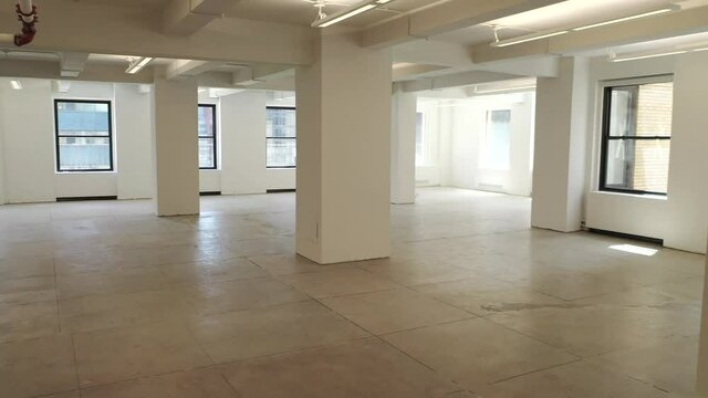 Pan View of an Empty White Office Part 1