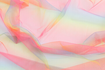 Vintage pastel gradient colors tulle chiffon texture background