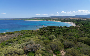 Panorama of Vignola Beach in Sardinia