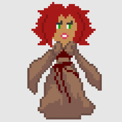 Fototapeta premium Character in pixel art style