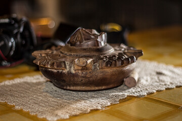 Close up of an object on the table