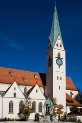 Obraz premium tower kempten old center main square