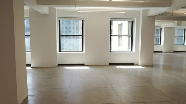 Pan View of an Empty White Office Part 2