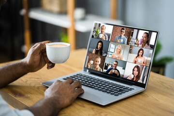 Virtual Video Conference Call Coffee Break
