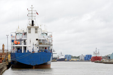 Busy port scene at Great Yarmouth