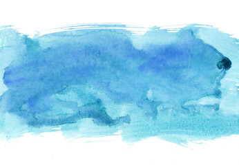 水色の水彩の筆の跡、背景素材、テクスチャ