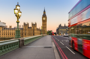 Fototapeta na wymiar Big Ben in London in the morning
