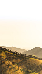 sunset in the mountains