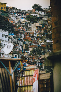 Dense Housing Of The Rocinha Favela In Rio De Janeiro - Brazil
