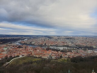 Fototapeta premium Prague, Czech - December 2019: Lovely buildings and amazing architecture. What I love about Prague is the identity of all the streets and buildings. Almost the same.S