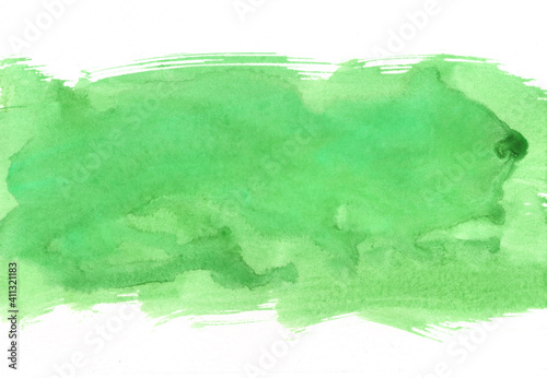 緑色の水彩の筆の跡 背景素材 テクスチャ Wall Mural Comawari