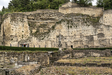 Ancient Roman Theatre of Orange listed as a world heritage site by UNESCO, most well preserved Roman theatre in Europe. Theatre built under reign of Emperor Augustus in 1st century AD. Orange, France.