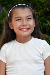 A Philippina Girl Child Smiling Closeup