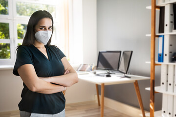 Woman At Office Reception