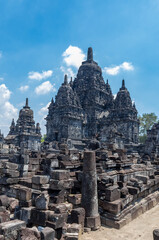 Naklejka premium Temples de Prambanan, Indonésie