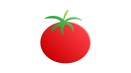 Tomato icon in flat style. Isolated object. Tomato logo. Vegetable from the farm. Organic food. illustration