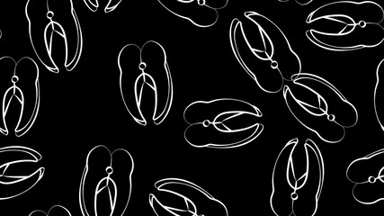 salmon on a yellow background, illustration, pattern. a piece of pink smoked salmon. pattern for decorating a kitchen, catering. decor in the style of a chalk drawing, black and white illustration