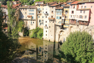 Pont-en-Royans, a charming and picturesque village in Vercors Regional Nature Park in the French...