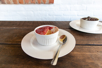strawberry cheesecake in a cup