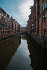 Fototapeta na wymiar The Speicherstadt in Hamburg, Germany
