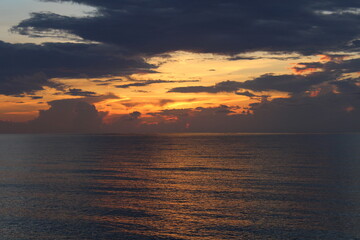 sunset over the sea