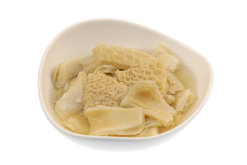 Photo of food for the menu. Catalog shooting of the restaurant menu. Product data survey. Dish on a plate on a white background