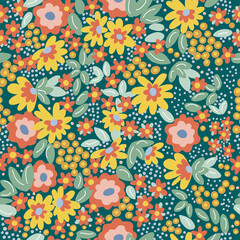 floral seamless repeat pattern vector background