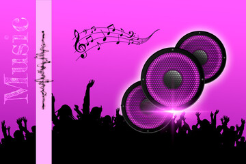Music Studio DJ Speaker Background