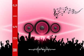 Music Studio DJ Speaker Background