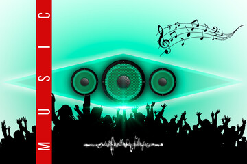 Music Studio DJ Speaker Background