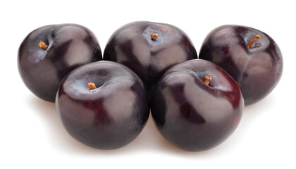 deep red burgundy plum path isolated on white