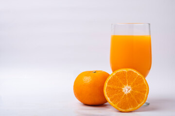 Orange juice isolated on white background