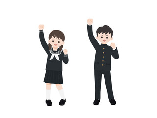 授業風景 勉強をする 手を挙げる 学生 生徒 イラスト素材 Boy Canvas Print B Senryu