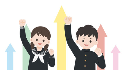 勉強する学生 やる気 授業 宿題 中高生 高校生 中学生 男女 モチベーション イラスト素材 Boy Canvas Print B Senryu