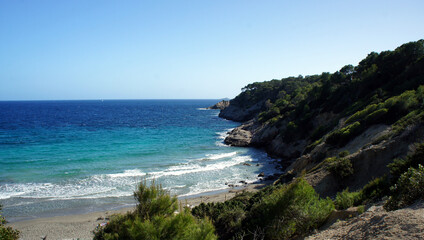 One of the least visited bays on the island of Ibiza.