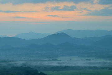 The sea of mist in the mountains