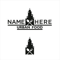Obraz premium logo template for restaurant or outlet urban food or other menus.