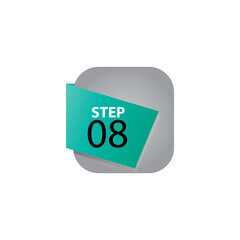 step 08 label vector template design illustration