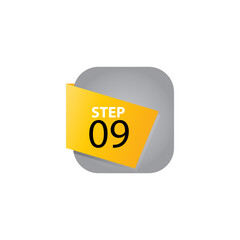 step 09 label vector template design illustration