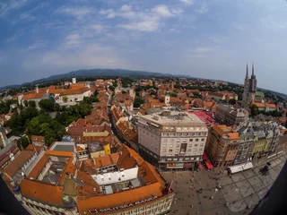 Foto op Canvas The cityscape view from Zagreb 360° observation deck © YoungHwan